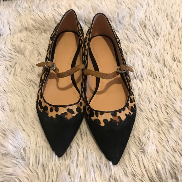 Coach X Tabitha Simmons Harriette Leopard Mary Jane Flats - Picture 2 of 9